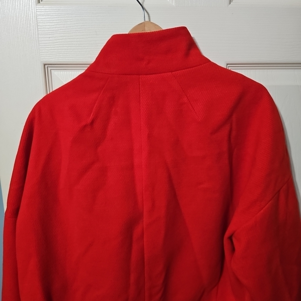 Anthropologie Sascha Red Asymmetrical‎ Jacket Women's Large NWOT Condition $180 - Picture 5 of 12